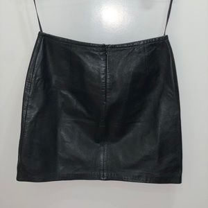 Black Leather Mini Skirt